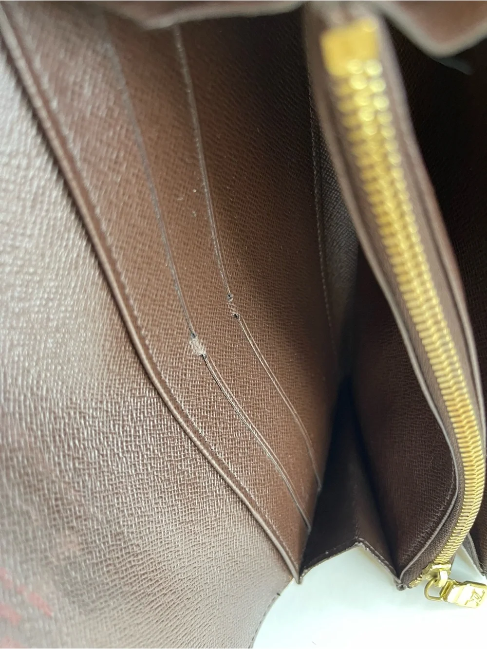 Louis Vuitton Sarah Wallet in Damier Ebene canvas